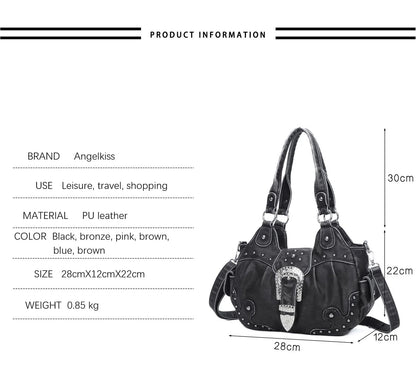Damen-Handtasche aus PU Leder Leopardenmuster Top-Handle Tragegriff Mit Innenfächern und Reißverschlussfach