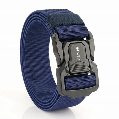 Herren-Elastischer Outdoor-Gürtel aus Aluminiumlegierung mit Schnellverschluss für Trekking