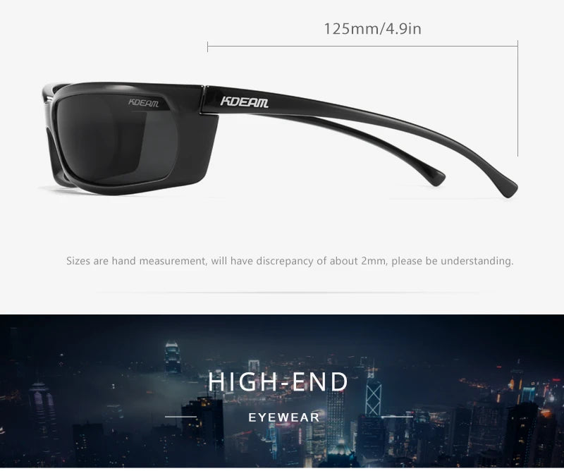 Sonnenbrille Sport UV400 polarisiert leicht Angeln Reißverschlussetui Unisex