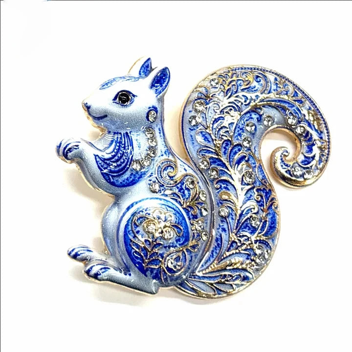 Brosche Emaille Porzellan Drache Schmetterling Frosch Krabbe Tier Reversnadel