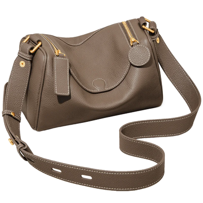 Damen-Schultertasche Vintage-Charme aus Spaltleder Alltagsbegleiterin für Stil und Funktion im Alltag