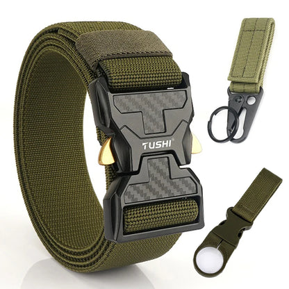 Herren-Stretch-Gürtel mit Schnellverschluss aus Metall 105-125 cm Ideal für Alltag und Arbeit