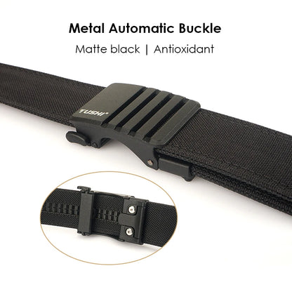 VATLY Rigid Tactical Outdoor Gürtel 110/120 cm Nylon Automatik-Schnalle