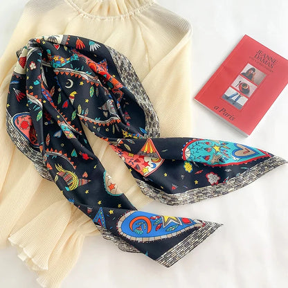 Damen Baumwollschal 90cm quadratisch Luxus Hijab Kopftuch Bandana Pashmina