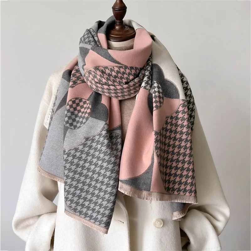 Damen Winterschal Kaschmir Pashmina Design warm Wickelschal Halstuch Bandana B