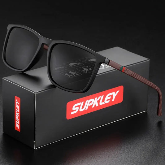 Sonnenbrille Sport quadratisch polarisiert leicht Herren Etui B