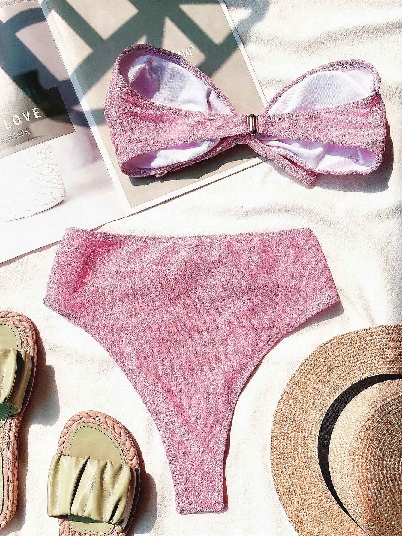 Sexy Bügel-Bikini-Set mit Push-up-Effekt – Brasilianischer Stil für Damen und Mädchen, ideal als Strandbekleidung