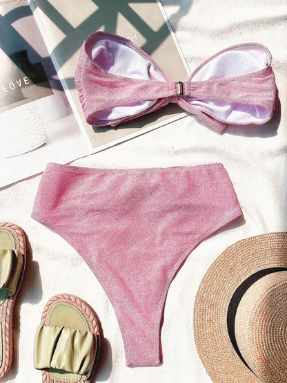 Sexy Bügel-Bikini-Set mit Push-up-Effekt – Brasilianischer Stil für Damen und Mädchen, ideal als Strandbekleidung