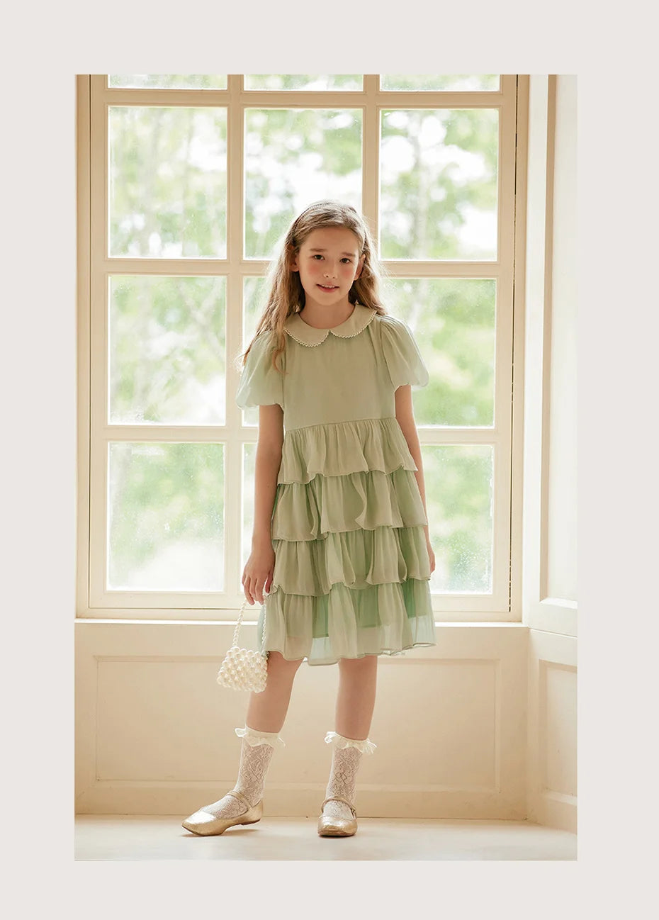 Ärmelloses weißes Sommerkleid für Mädchen mit Blumenmuster – festliches Ballkleid aus Tüll für Hochzeiten und Geburtstagsfeiern