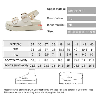 AIYUQI Frauen Sandalen Große Größe Sommer Neue Strand Sandalen Mädchen Dicke Sohle Mode Offene spitze Römischen frauen Schuhe