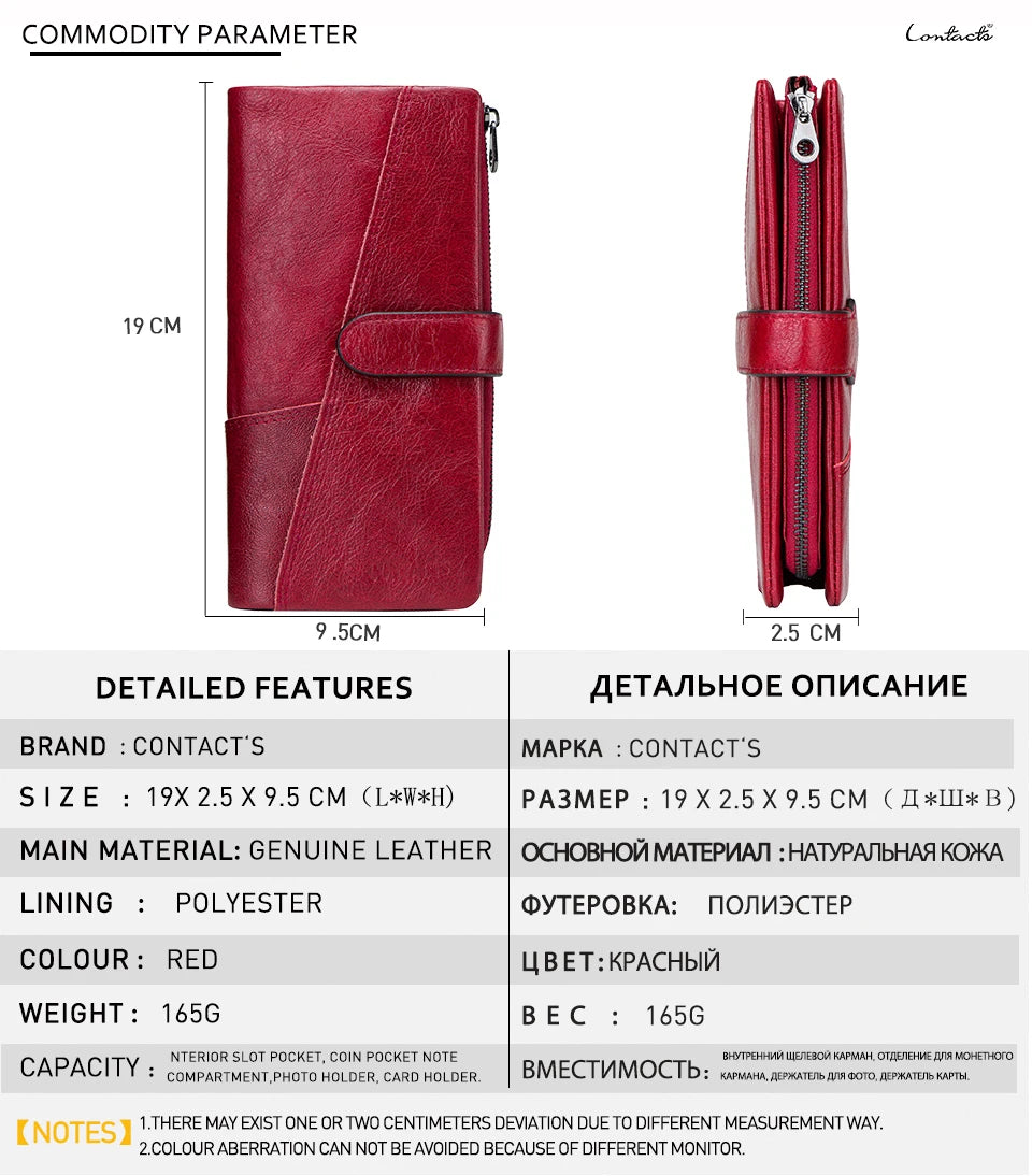 Herren Echtleder Lange Geldbörse Vintage Handyfach Fotohalter Kartenhalter Reise