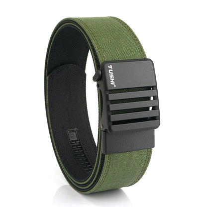 Herren-Taktischer Gürtel aus Nylon mit matte Metall-Schnalle und 43 mm Breite für Alltag und Freizeit