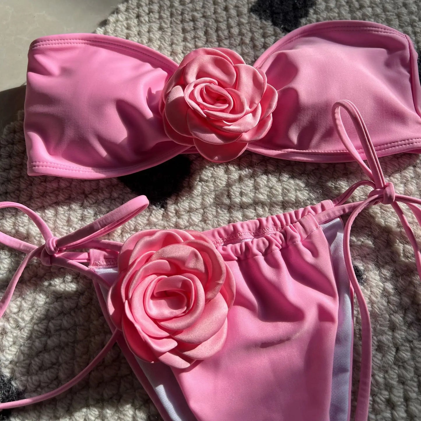 Blumiger Push-Up-Bikini im brasilianischen Stil für Damen – ideal für Strand und Pool