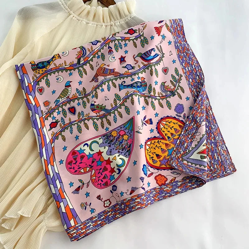 Damen Baumwollschal 90cm quadratisch Luxus Hijab Kopftuch Bandana Pashmina