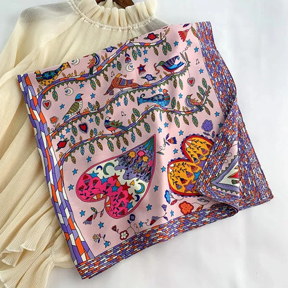 Damen Baumwollschal 90cm quadratisch Luxus Hijab Kopftuch Bandana Pashmina