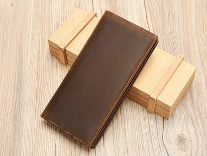 Unisex Geldbörse Clutch Mit RFID-Schutz Und Mehrfachen Kartenfächern Aus Echtem Leder Mit Telefonfach