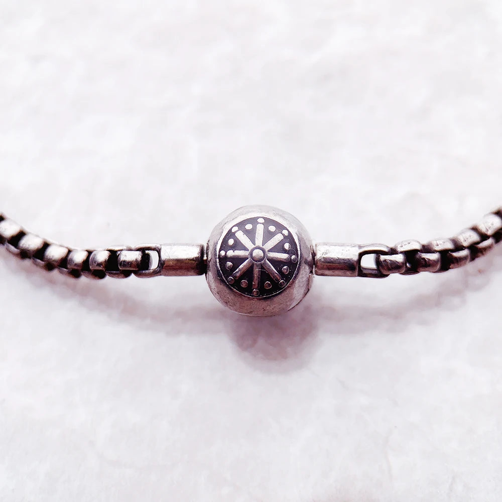 Damen-Armband Karma DIY Perlen aus Sterlingsilber