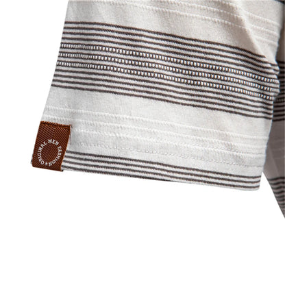 Herren Poloshirt Gestreift Mit V Ausschnitt Und Atmungsaktiver Sommer Passform