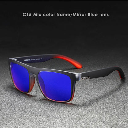 Sonnenbrille quadratisch polarisiert elastisch Spiegel 17 Farben Unisex