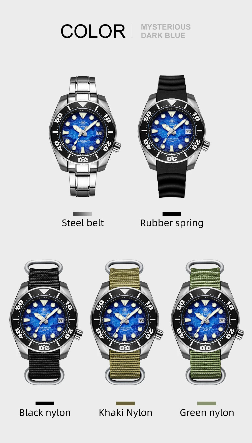 Herren-Taucheruhr mit Keramikluenette und NH35-Automatikwerk