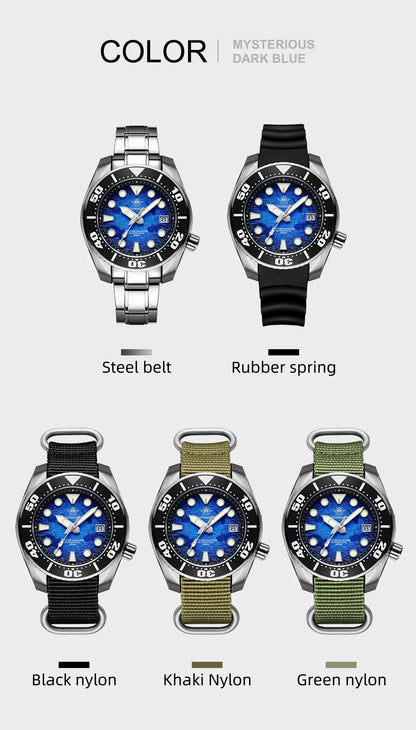 Herren-Taucheruhr mit Keramikluenette und NH35-Automatikwerk