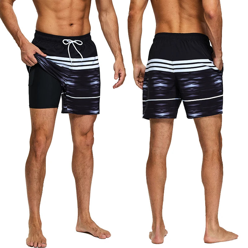 Hochwertige Herren-Badeshorts mit Polsterung – Sommerliche Surf- und Strandmode
