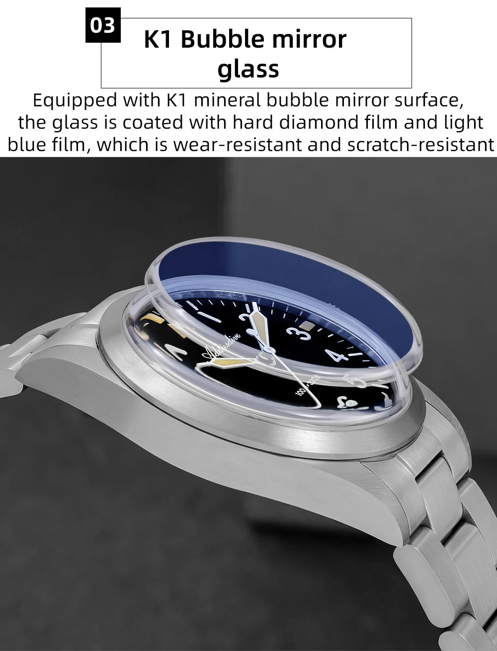 ADDIESDIVE New Watch For Men's Reloj Hombre AD2502 VH31 Movement Titanium Alloy 36mm 100M Waterproof Luminous Quartz Watches