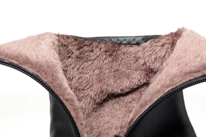AIYUQI Winter Boots Women Wool Keep Warm 2025 New Genuine Leather Shoes Woman Boots Fashion Bow Female Fashion Boots Thick Heel