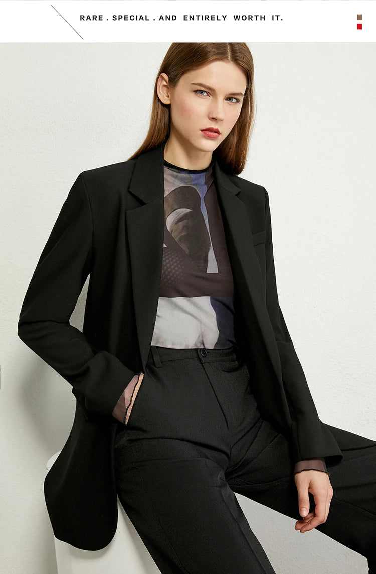 Damen Langarm-T-Shirt im Minimalismus-Stil mit trendigem Netzdruck