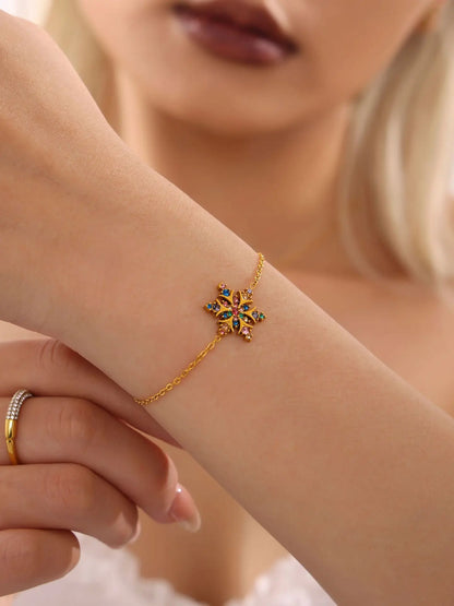 Damen-Armband Schneeflocke mit Zirkonia