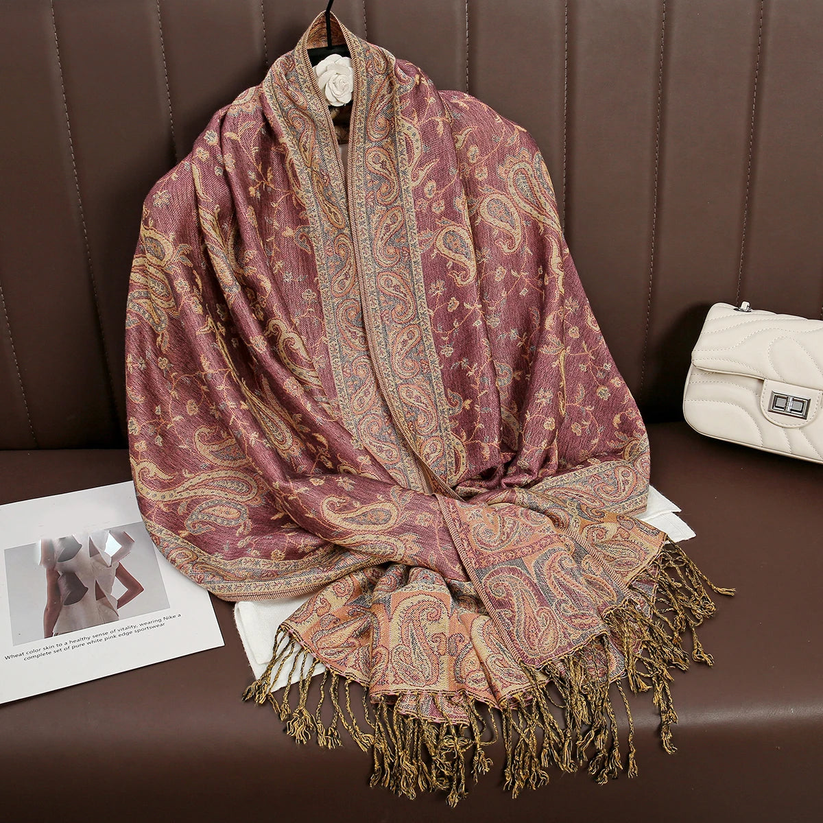 Damen Winterschal Kaschmir Pashmina Luxus Druck warm Stolen Foulard Baumwolle