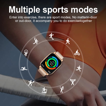 LIGE 2024 Neue Mode Smartwatch Männer 1,91 "HD Bildschirm Bluetooth Anruf Herzfrequenz Blutdruck Schlaf Überwachung Smart Uhr frauen