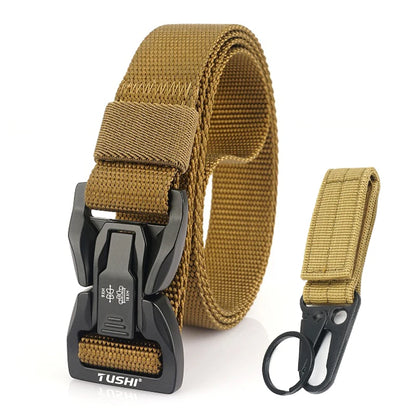 Herren-Taktischer Gürtel Aus Nylon Mit Metall-Schnellverschluss Für Alltag Und Outdoor Einsatz 2,5 Zentimeter Breite