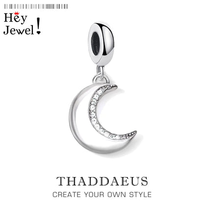 Damen-Charm-Anhänger Mond Statement Schutz aus Sterlingsilber