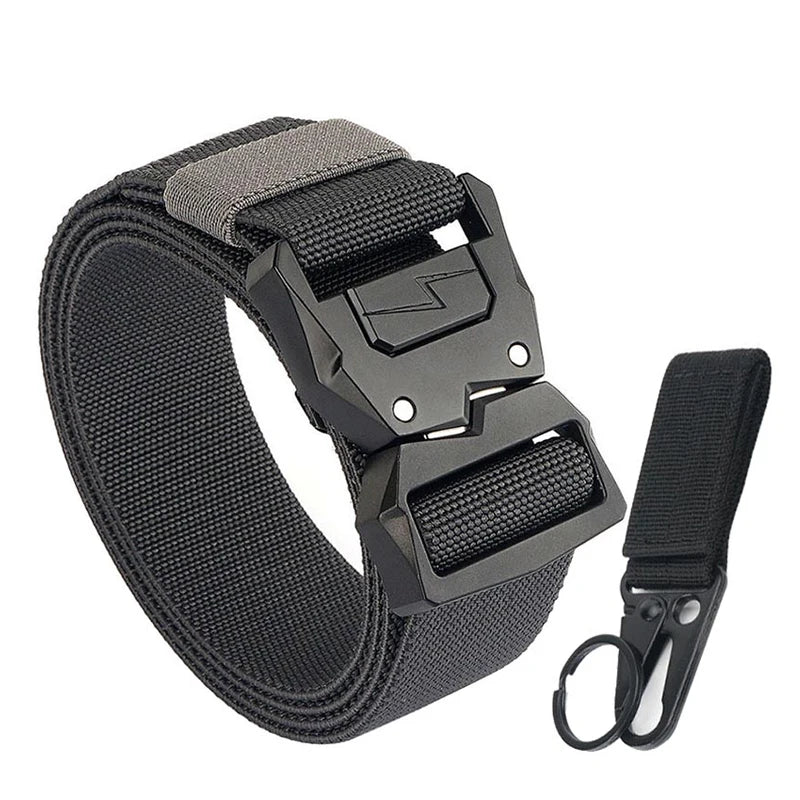 Herren-Gürtel Elastisch Mit Schnellverschluss Metall-Schnalle Verstellbar 110-140 cm