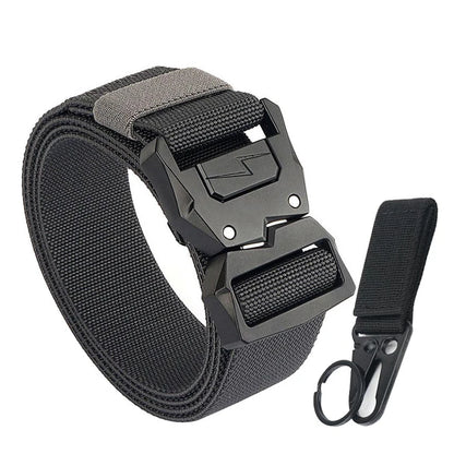Herren-Gürtel Elastisch Mit Schnellverschluss Metall-Schnalle Verstellbar 110-140 cm