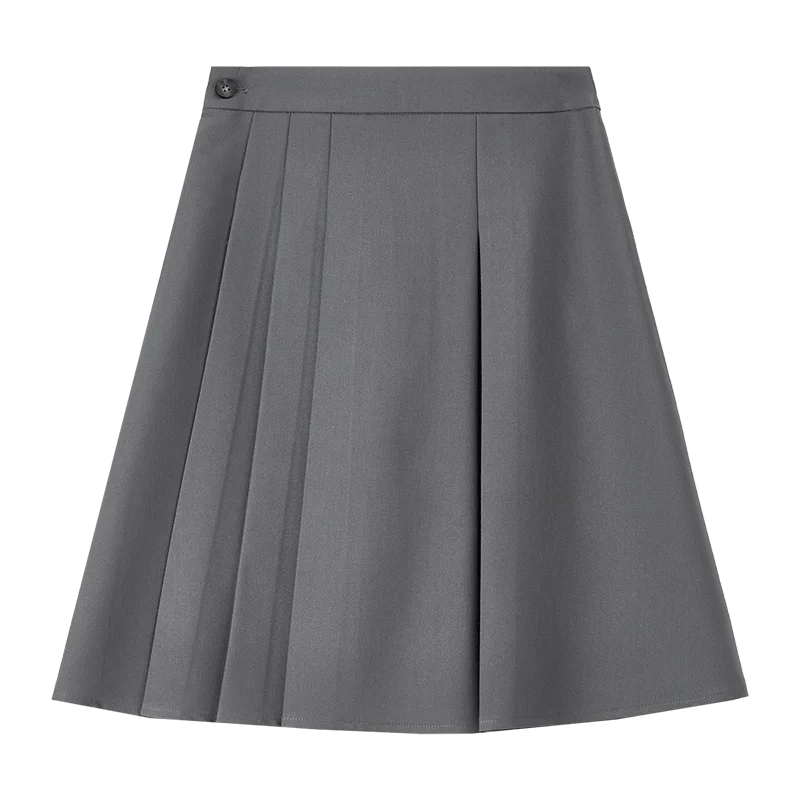 Damen Faltenrock im A-Linien Stil aus klassischem Twill Material