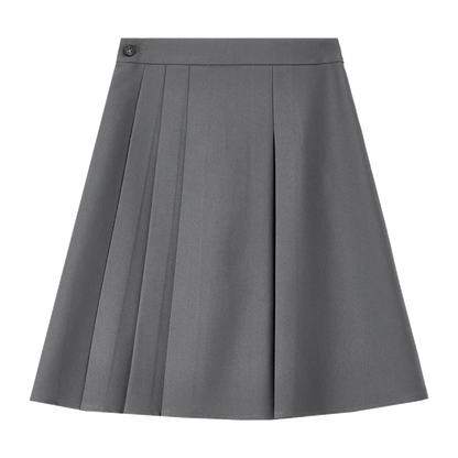 Damen Faltenrock im A-Linien Stil aus klassischem Twill Material