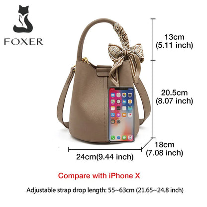 Damen Schultertasche Crossbody aus echtem Leder und Mikrofaser