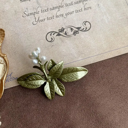Brosche Blatt Blume Emaille Vintage Elegant Hochzeit Kreativ Damen