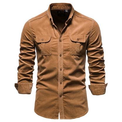 Herren Business Casual Hemd aus 100 Prozent Baumwolle im einfarbigen Slim Fit