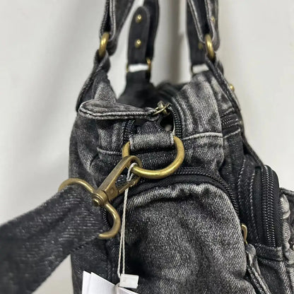 Damen-Handtasche Aus Denim Mit Top-Handle Und Schultergurt Für Alltag Und Freizeit