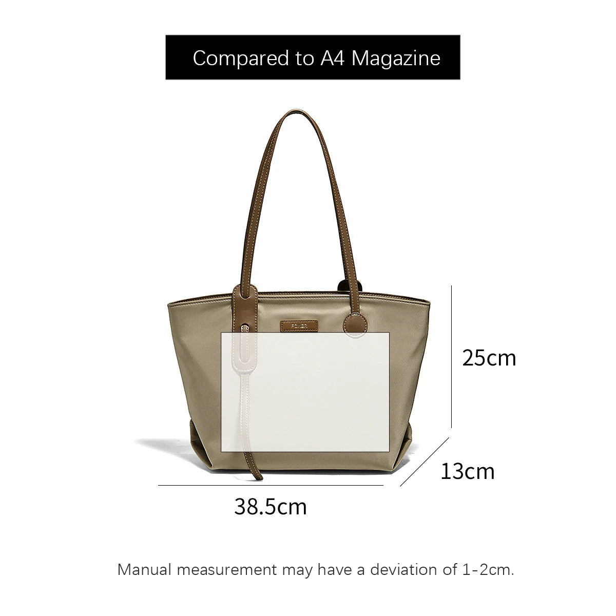 Damen Tote Bag aus weichem PU-Leder mit großem Fassungsvermögen