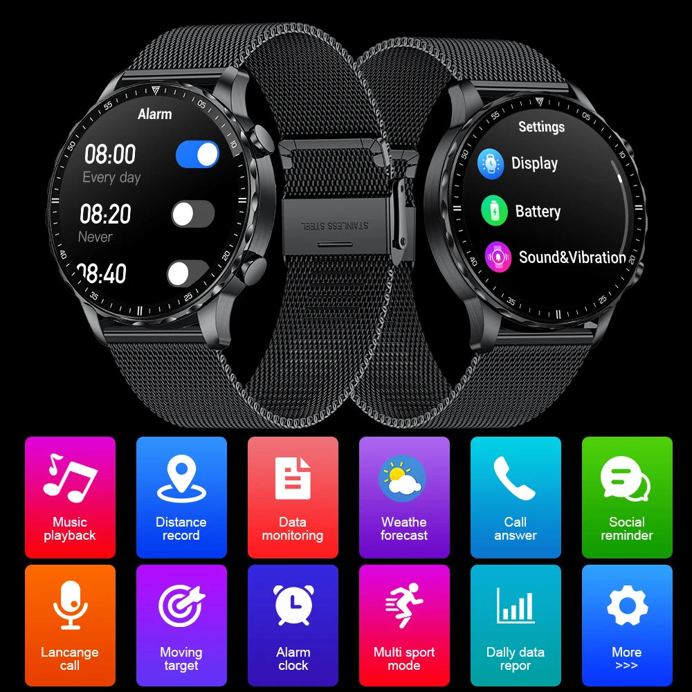 Männer Smartwatch mit Bluetooth Anruf und IP68 wasserdichtem Fitness Tracker