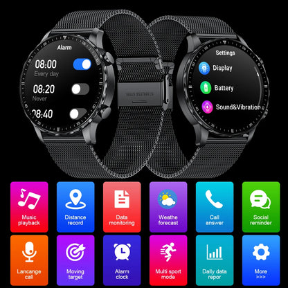 Männer Smartwatch mit Bluetooth Anruf und IP68 wasserdichtem Fitness Tracker