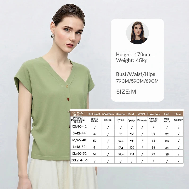 Damen V-Ausschnitt Cardigan Crop Kurzarm Viskose Sommer