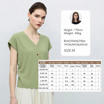 Damen V-Ausschnitt Cardigan Crop Kurzarm Viskose Sommer