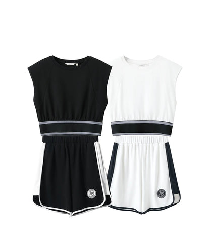 Damen Shorts im Minimalismus-Stil mit neuer Stretch-weite und ärmellos