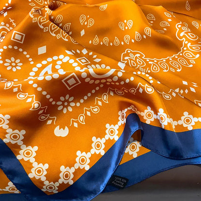 Damen Seidenschal groß Sommer Strand Hijab Turban Foulard Bandana Sonnenschutz