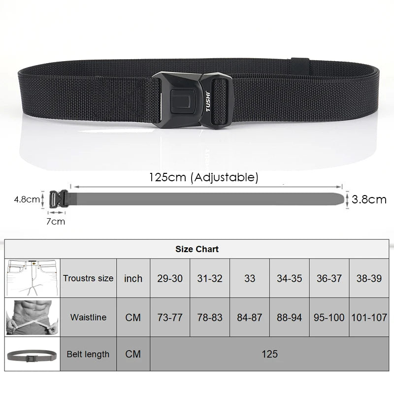 VATLY Hunting Tactical Gürtel Herren Nylon Schnellverschluss MOLLE Breit